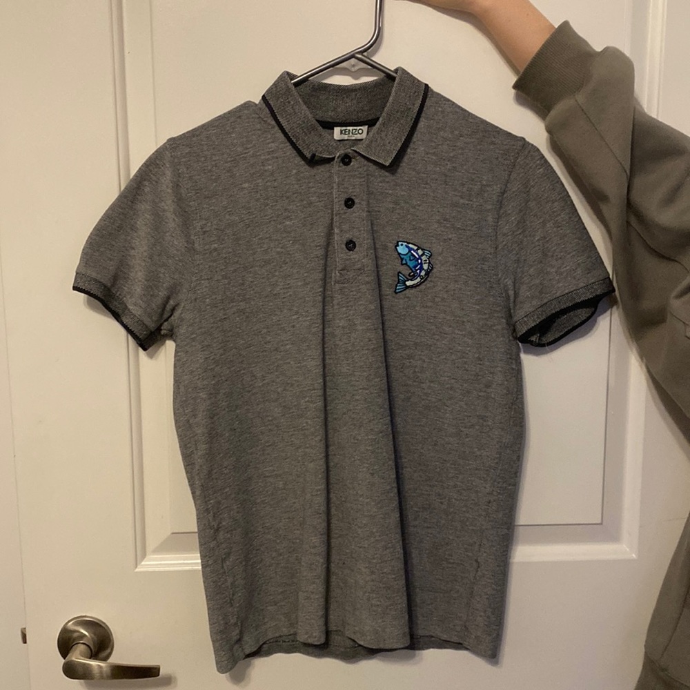 KENZO grey Polo short